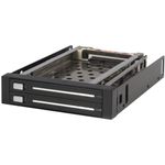 StarTech.com 2 Drive 2.5in Trayless Hot Swap SATA Mobile Rack Backplane - Dual Drive SATA Mobile Rack Enclosure for 3.5 HDD (HSB220SAT25B)