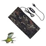 NEKOSUKI Reptile Heating Mat, 7.9x4 inch USB Waterproof Reptile Heat Pad Under Terrarium with 3 Levels Temperature Control, Japanese Carbon Fiber Heat Mat for Turtle, Tortoise, Snakes, Lizard, Gecko