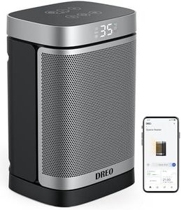 Dreo Riscaldatore intelligente per spazio, Riscaldatore elettrico in ceramica PTC oscillante a 70° con termostato, Telecomando, 3 modalità 3 velocità, Modalità ECO per risparmio energetico