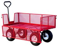 LiftMate Heavy Duty Garden Trolley with Folding Sides, 350kg Capacity, Large & Lightweight Garden Cart, Heavy Duty Garden Trailer, Garden Trolley on Wheels Heavy Duty