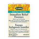 Flora Health Immediate Relief Digestive Enzymes with Lactase, Enhances Digestion & Provides Relief for Lactose Intolerance, Gluten-Free, Non-GMO, 21 Vegetarian Capsules Travel Pack