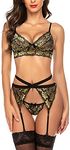 Pratiharye Two Piece lace Lingerie Set Yellow