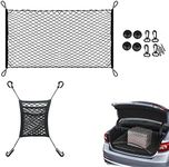 YUSHI Car Storage Net,1pcs Cargo Boot Netting Storage,1 pcs 3 Layer Bag,for Collecting Debris Bottles Groceries on the Back Seat,Luggage,SUV,Truck,Vans,Groceries,Universal,70 x 120 cm+29 25 cm, Black