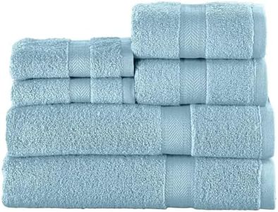 Collections Etc Zero Twist Luxury Bath Towel Set, Hotel Quality Style - Set of 6 - for Bathroom, Spa, Travel