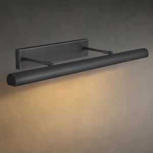 Matte Black Picture Lights for Wall, 30" Linear Picture Light Hardwired, 4-Light Bronze Art Light, Dimmable Gallery Light for Paintings, Warm White 270° Picture Frame Light for Bathroom, Living Room