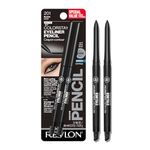 Revlon ColorStay Pencil Waterproof Eyeliner, Smudge-Proof, Eye Makeup with Built-In Sharpener, Packaging May Vary, 201 Black, 2 pack