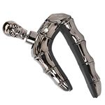 CHICIRIS Guitar Capo, Skull Guitar Capo Clip Adjustable Tightness Accessories Parts for Folk Acoustic Guitar Ukulele(Black) General Guitar Accessories