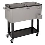 Cuisinart CCC-3517 Portable 80-Quart Outdoor Cooler Cart with Dual-Sided Lid, BBQ Cart with Bottle Opener (Fits 100 Cans or 50 Bottles)