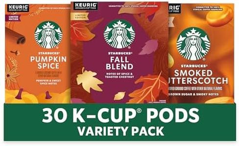 Starbucks K-Cup Coffee Pods, Fall Bundle, Medium Roast and Naturally Flavored Coffee for Keurig Coffee Makers, 100% Arabica, Limited Edition, 3 Boxes (30 Pods Total)