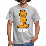 Spreadshirt Garfield Nope Men's T-Shirt, M, Heather Grey