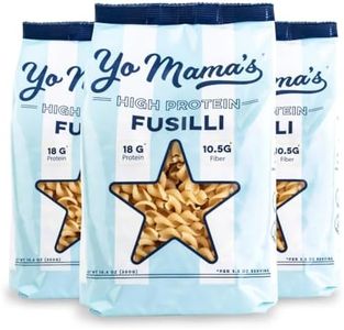 Yo Mama's Foods High Protein High Fiber Fusilli Pasta | (3) 10.6 Ounce Bags. | Plant Based, Low Glycemic, and Gluten Free with Clean Ingredients
