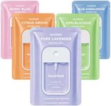 Touchland Top 5 Hydrating Hand Sanitizer Spray Set Travel Size | TSA ready Power Mist with skincare benefits. Applelicious, Berry Bliss, Blue Sandalwood, Citrus Grove and Pure Lavender