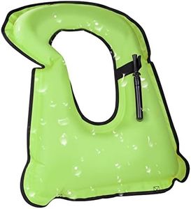 SWOURT Adult Snorkel Vest, Inflatable Snorkel Vest, Adjustable Snorkel Vest for Diving, Safety Water Sports (Green)