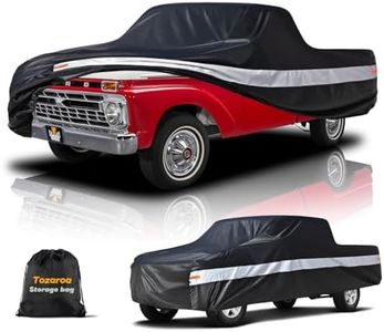 Ford F-100 Heavy Duty Truck Cover Custom Fit 1953-1966 Regular Cab Short Bed(6.5') with Door Zipper, 10 Layers Pickup Truck Cover Waterproof All Weather, Wind Dust Sun UV Protection.
