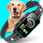 Dog Bark Collar, DINJOO Bark Collar, Anti Bark Collar for Large Medium Small Dogs, Anti Barking Collar with 8 Adjustable Sensitivity, IP67 Waterproof, Smart Bark Collar with Beep (Dark Black)