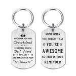 DEGASKEN Best Friend Keychain Gifts for Women Inspirational Presents