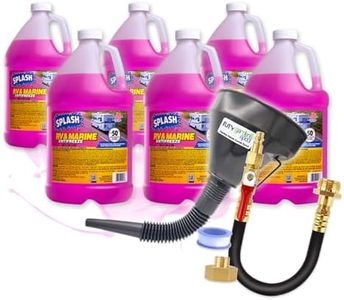 My Garden Pool Splash RV & Marine -50°F Antifreeze 6 Gallon Set Flexible Plastic Funnel Spout and Sprinkler Blowout Adapter, Shut Off Valve - for Winterizing RV, Camper, Boat, Motorhome Systems
