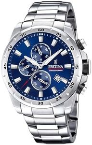 Montre FESTINA pour Homme F20463/2 Chrono Sport Boîtier en Acier Inoxydable Gris Bracelet en Acier Inoxydable Gris