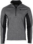 SPYDER Men's 1/4 Zip Outbound Sweater Jacket, Gray/Black, Large