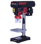 LUMBER JACK 5 Speed Pillar Drill Press has a 13mm Chuck, 240v UK Plug, Workbench Repair Tool, Mini Bench Top Drilling Machine, for Woodworking