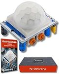 AZDelivery Compatible with HC-SR501 PIR Infrared Motion Detection Sensor Module compatible with Arduino and Raspberry Pi including E-Book!