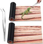 Saillong Reptile Carpet 2Pcs 20 Gallon, 36 * 12in Reptile Mat for Bearded Dragon Tank Accessories, Terrarium Liner Bedding Mat for Lizard,Gecko,Snake,Chameleons,Tortoise with Tweezers Feeding Tong