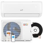 COSTWAY 12000 BTU Wifi Enabled Mini Split Air Conditioner, with Heat Pump, 22 SEER2 115V Inverter, 24H Timer, Auto Clean, Remote Control for Rooms up to 750 Sq.Ft (Airtural Series)