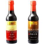 Lee Kum Kee Premium Dark and Light Soy Sauce, 16.91 fl oz ℮ 500 ml, Variety Pack