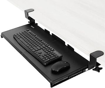 VIVO Large Keyboard Tray Under Desk Pull Out with Extra Sturdy C Clamp Mount System, 69cm (84cm Including Clamps) x 28cm Slide-Out Platform Computer Drawer for Typing, Black, MOUNT-KB05E