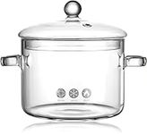 HiWomo Glass Saucepan with Cover,64