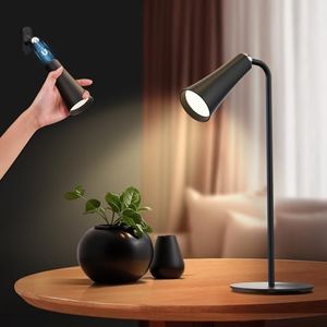 Arttty 4-in-1 Magnetic LED Desk Lamp, Cordless Table Lamp, Touch Control, USB Rechargeable, 360° Adjustable, Stepless Dimming, Portable for Reading, Office, Bedside, Clip-On Wall Mount, Flashlight