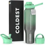 COLDEST Sports Water Bottle - 3 Lid