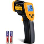 Etekcity Infrared Thermometer Gun,-50°C~450°C（-58°F~842°F）,Digital IR Temperature Gun for Cooking,Pizza Oven,Refrigerator,Industrial,Reptile（Not for Human ）Yellow/Black