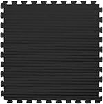 IncStores 7/8 Inch Thick Tatami Foam Flooring Tiles | Textured Interlocking Foam Tiles for Martial-Arts Floor Protection in Your Home Gym, Playroom, and More | Black/Grey, 25-2'x2' Tiles (100 Sq Ft)