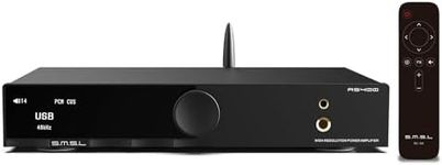 SMSL AS400 Power Amplifier DAC Headphone Amp 165W x2 2.1 Channel MA5332MS MM Phono Amp Bluetooth 5.1 CS43131 MQA CD DAC Preamp 4.4mm/6.35mm RCA/BT/USB/Opt/Coax/Phono/12S Input 768K/32Bit XMOS XU316
