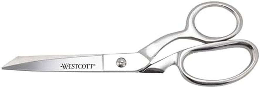 Westcott 8in Forged Paper and Fabric Scissors, Heavy Duty, Knife-Edge for Sewing and Crafts, Art, Office