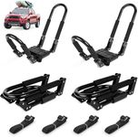 Ediors 2Pairs Kayak Roof Rack Canoe Boat Surf Snowboard Car Top Mounted J Bar Folding