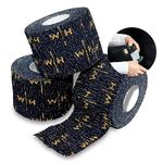 Weightlifting House thumb tape - athletic grip tape - extra adhesive workout hand tape for weightlifting, hook grip and lifting weights 7 m / 23 ft/roll. (Black)