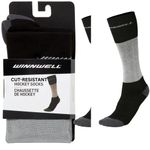 Winnwell Cut Resistant Hockey Socks - Ice hockey & Field Hockey Socks With Durable Double Padded Heel And Toe - Moisture Wicking Sock For Hockey Players, Adult (Large)