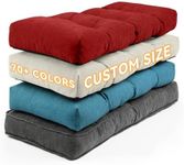 ROFIELTY Custom Tufted Bench Cushion.Soft and Comfortable Bay Window Cushion, Indoor Outdoor Bench Cushion with Non-Slip Bottom/Ties(Custom Size,Custom Color)