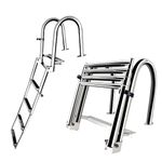 Stainless Stee Boat Ladder Inboard Boat 4 Step Ladder Dock Ladder Marine Ladder