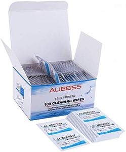ALIBEISS Pre-Moistened Screen Wipes Computer Screen Cleaner for Eyeglasses, Tablets, Camera Lenses, Keyboards,Phone and Other Delicate Surfaces-Pack of 100