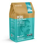 Level Ground Coffee - Peru Single Origin - Medium Roast, Whole Bean - Fair Trade, Organic, 1% For the Planet, Kosher - Specialty Coffee - Great in a Drip Brew, French Press, Pour Over - Tastes Savoury, Silky, Cocoa - 908g / 2lb