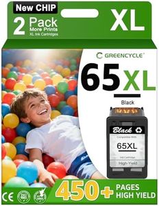 greencycle Remanufactured Ink Cartridge Replacement for HP 65XL 65 XL N9K04AN Compatible for Envy 5055 5058 5052 DeskJet 3755 2622 2655 2624 2652 3720 3722 3723 3730 3732 3752 Printer (Black, 2 Pack)