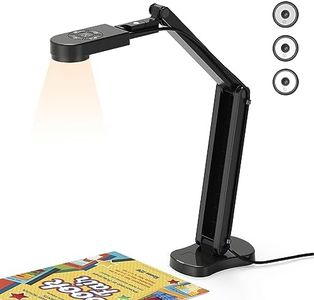 THUSTAR 8MP Document Camera & Webcam 4K with Dual Microphones, USB Visualiser A3-Size, 3-Level LED Lights, Image Invert Function, Fold, for Live Demo, Distance Education -Windows, macOS and Chrome OS