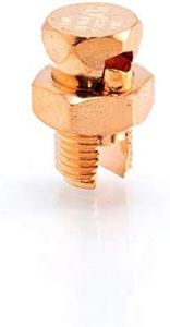 THE CIMPLE CO Size #8 Grounding Superior Strength Split Bolt Connector Number 8 for Copper Conductors - Bonding and Grounding Tools Edition - UL Listed - Antenna, Satellite Dish, Cable TV - 1 Pack