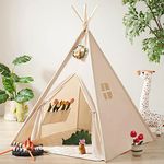 Tiny Land Teepee Tent for Children with Lights & Campfire, Toy & Carry Bag, Washable Children's Tent for Indoors, Children's Room, Play Tent for Girls & Boys, Toy for 3~5 Years