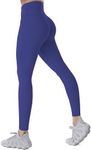 Sunzel Womens Workout Leggings with High Waist Tummy Control, Navy Blue, Medium