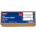 Avery White 3 1/2 x 15/16 Inch Mailing Labels 5,000 Count (04013)