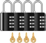 ORIA Combination Padlock, 4 Pack Co